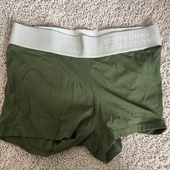 Buffbunny Collection Pants - BuffBunny Olive Green Active Shorts